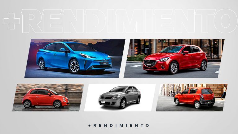 Los 5 autos con mejor rendimiento combustible/Km recorrido